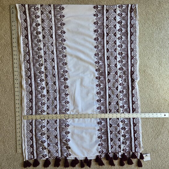 Club Monaco Accessories - NWT Club Monaco Rasa Embroidered Scarf Cotton Silk Wildberry